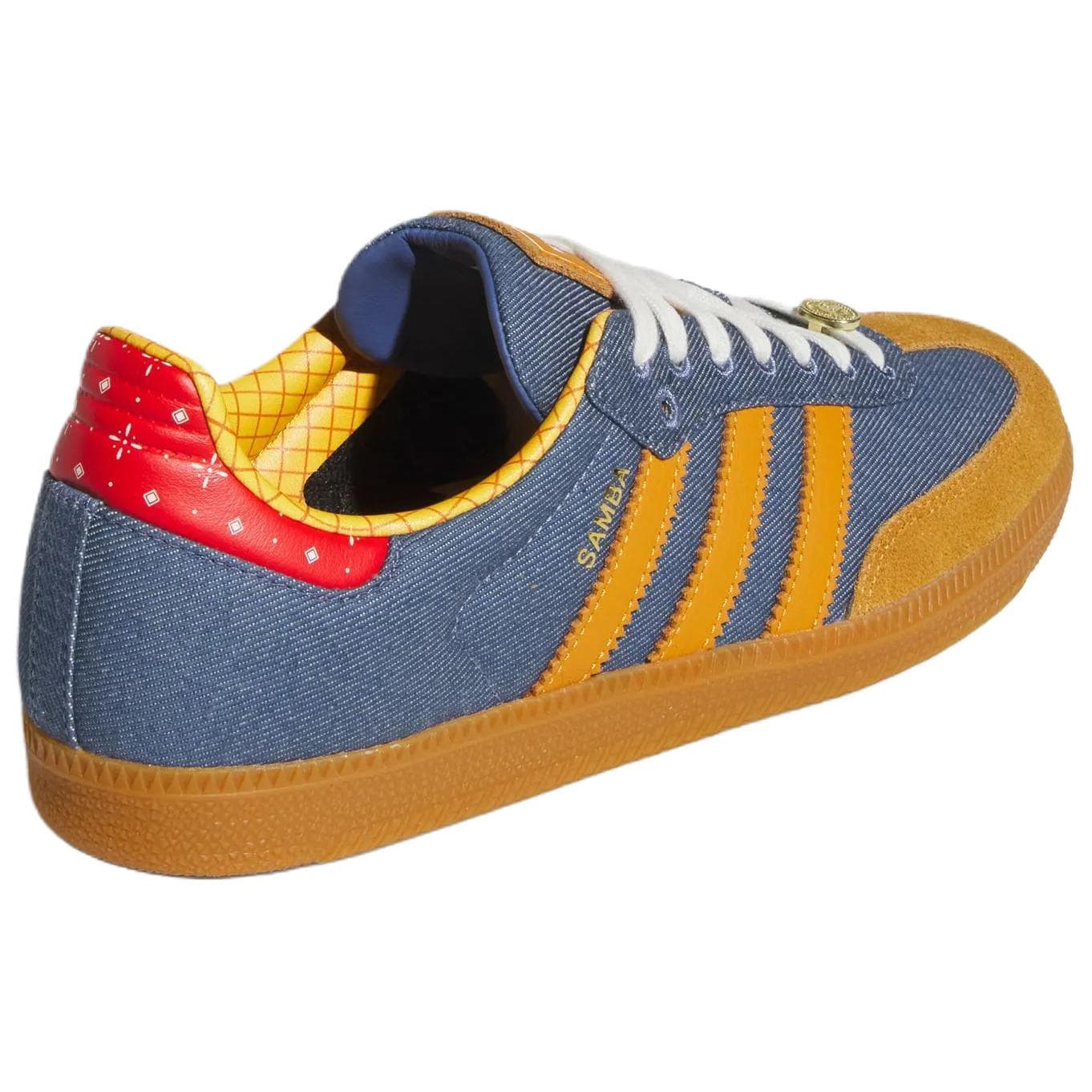 Кроссовки Adidas Originals x История игрушек Samba Low Топ Кеды немецкой армии (GAT) Унисекс Синий Желтый - изображение 5