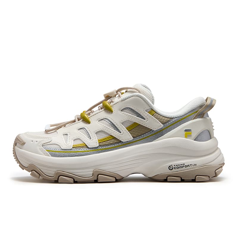 Кроссовки FILA FUSION COMO U Уличная обувь Low Топ Тофу Белый Лунный Зелёный Женские - изображение 1