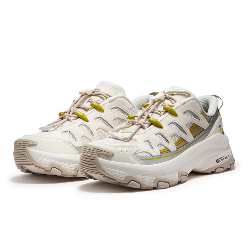 Кроссовки FILA FUSION COMO U Уличная обувь Low Топ Тофу Белый Лунный Зелёный Женские - изображение 3
