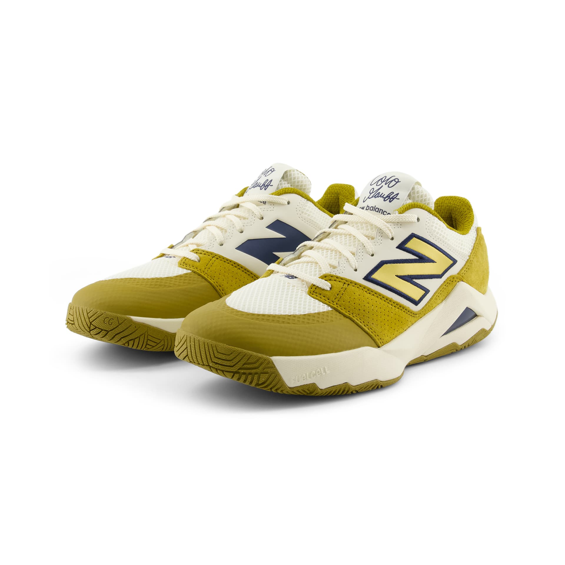 Кроссовки для тенниса New Balance Coco Delray Теннисные кроссовки Низкий топ Экрю Горчичный желтый Мужской - изображение 3