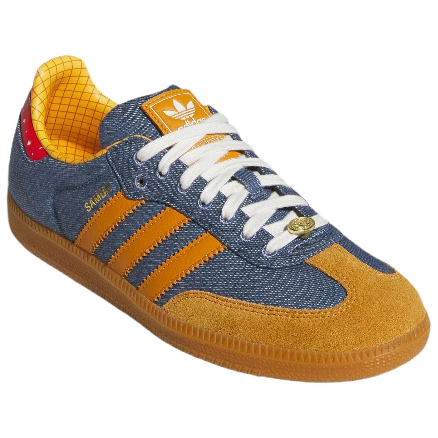 Кроссовки Adidas Originals x История игрушек Samba Low Топ Кеды немецкой армии (GAT) Унисекс Синий Желтый - изображение 3