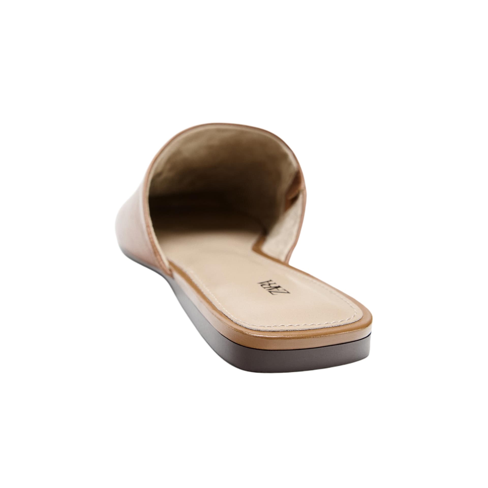 Сандалии ZARA Closed Slippers Brown Women's - изображение 3