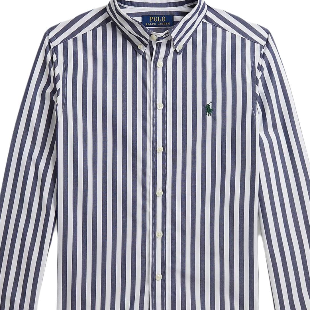 Polo Ralph Lauren Морской Синий и Белый Детские Повседневные Рубашки - изображение 4