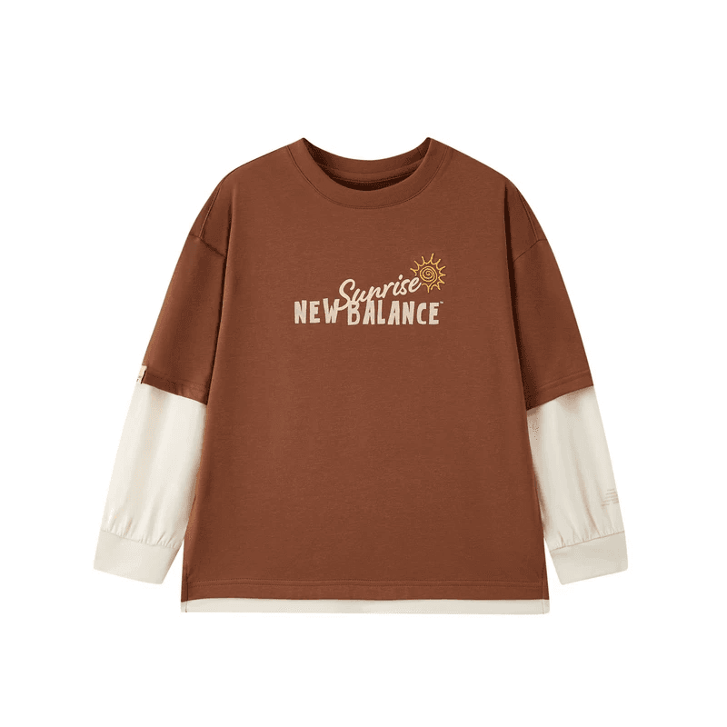 Футболка New Balance Коричневый Kids T-рубашки - изображение 1