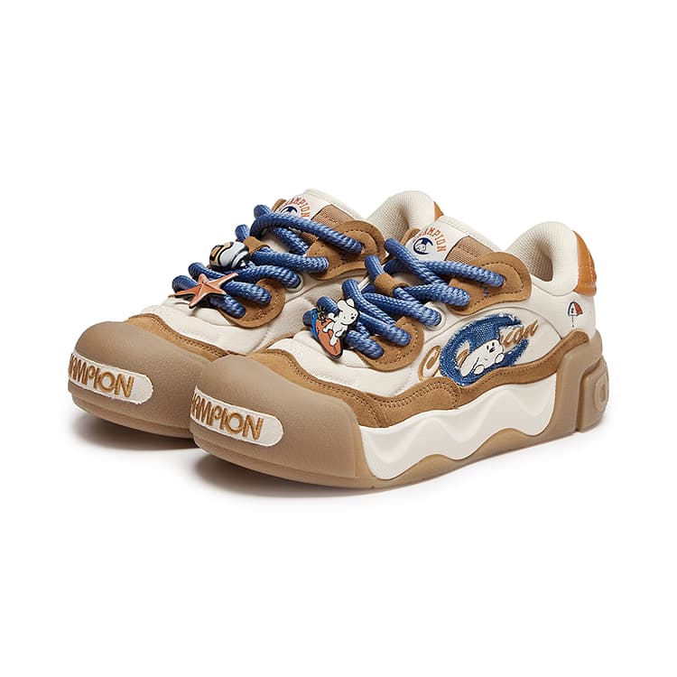 Кроссовки Champion Skate Shoes Low Top Linen Wheat Cuff Brown Women's - изображение 3