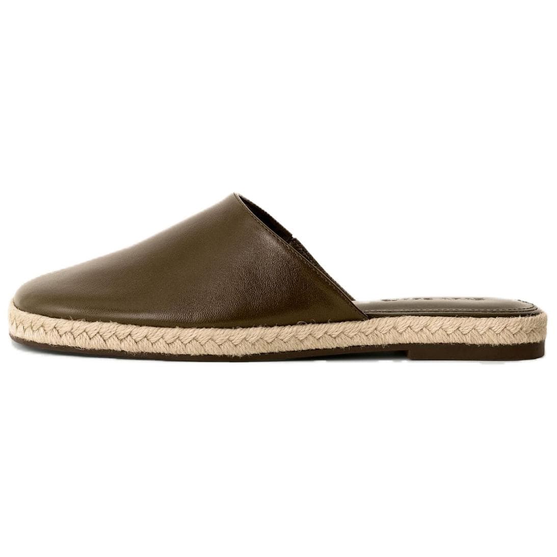 Сандалии ZARA Closed Slippers Khaki Green Women's - изображение 1