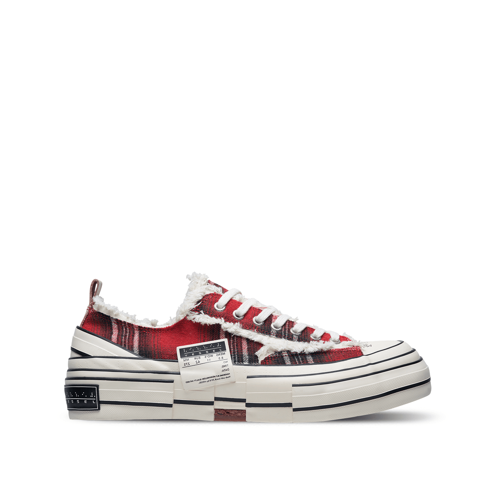 Кеды xVESSEL G.O.P. LOWS Forrest Red Plaid - изображение 2