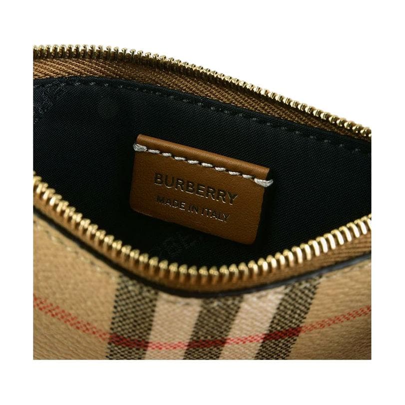 Картхолдер Burberry Кошелек из телячьей кожи держатель для карт женский бежевый - изображение 6