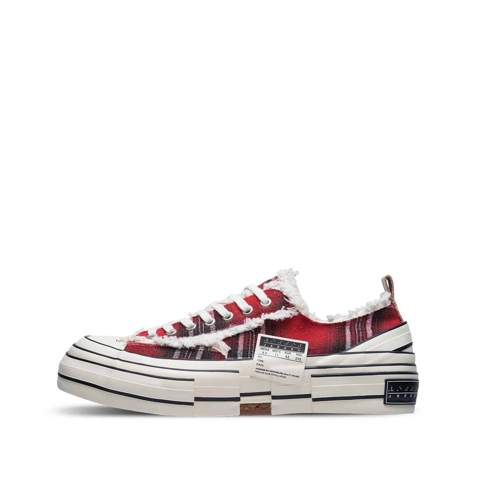 Кеды xVESSEL G.O.P. LOWS Forrest Red Plaid - изображение 1