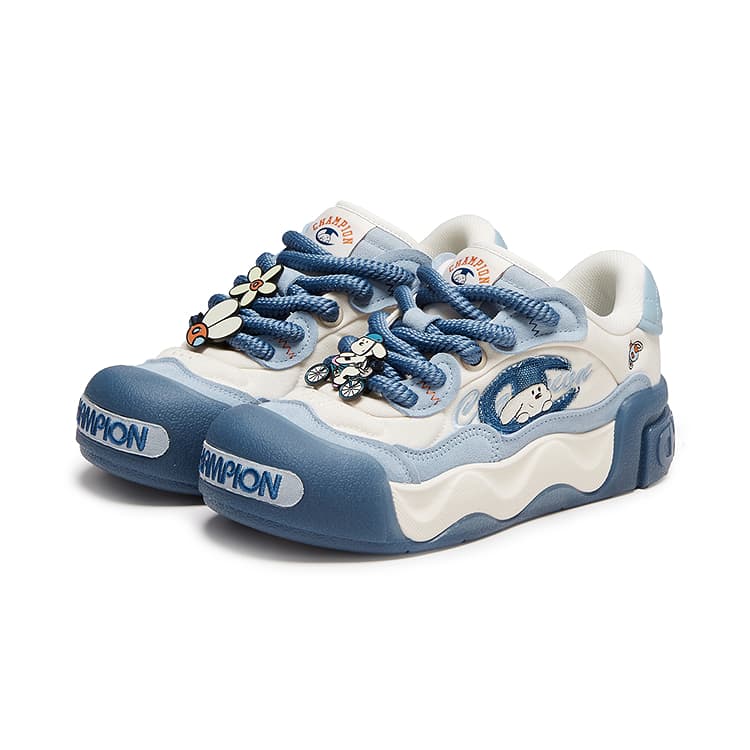 Кроссовки Champion Skate Shoes Low Top Молочно-белый Балет Синий Женские - изображение 3
