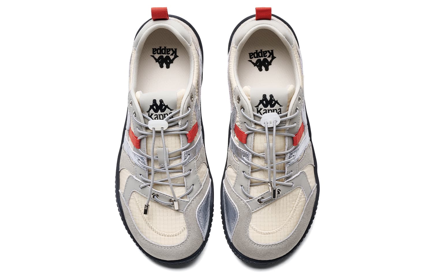 Кроссовки Кроссовки Kappa Casual Low Top Cheddar White Cool Gray Silver Women's - изображение 3
