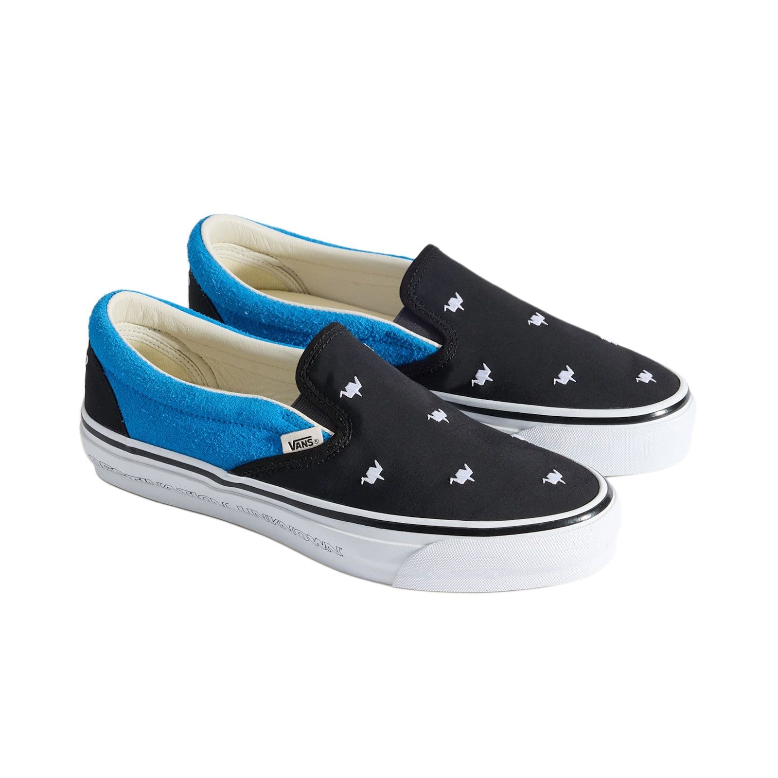 Кроссовки Vans LX Classic Slip On 98 Кеды для скейтбординга Low Топ Чёрно-синий Унисекс - изображение 2
