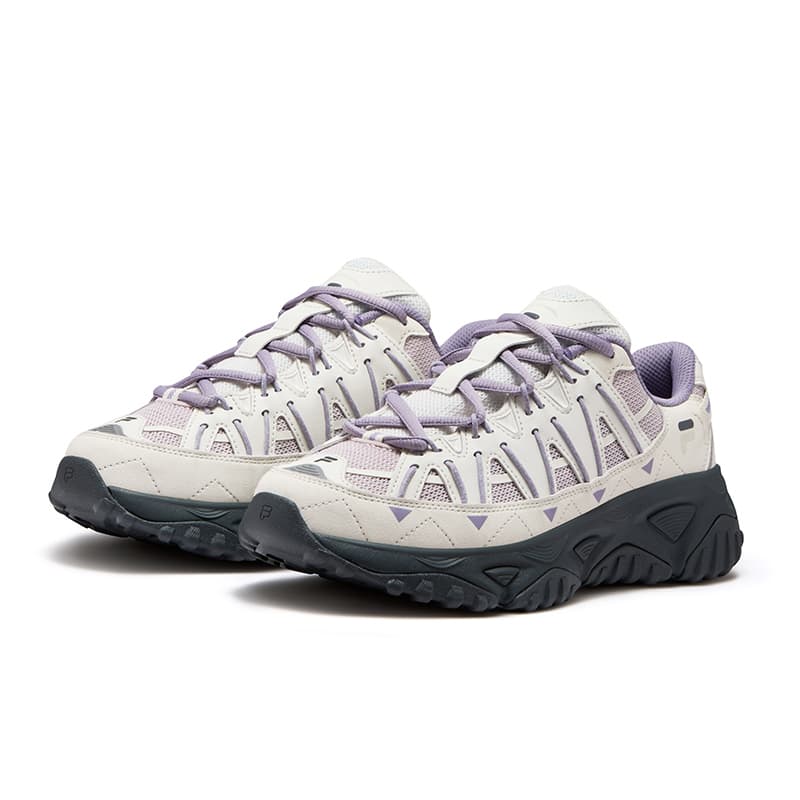 Кроссовки FILA FUSION FREEROAM Wander Shoes Дышащий Массивные кроссовки Women's White Фиолетовый - изображение 3