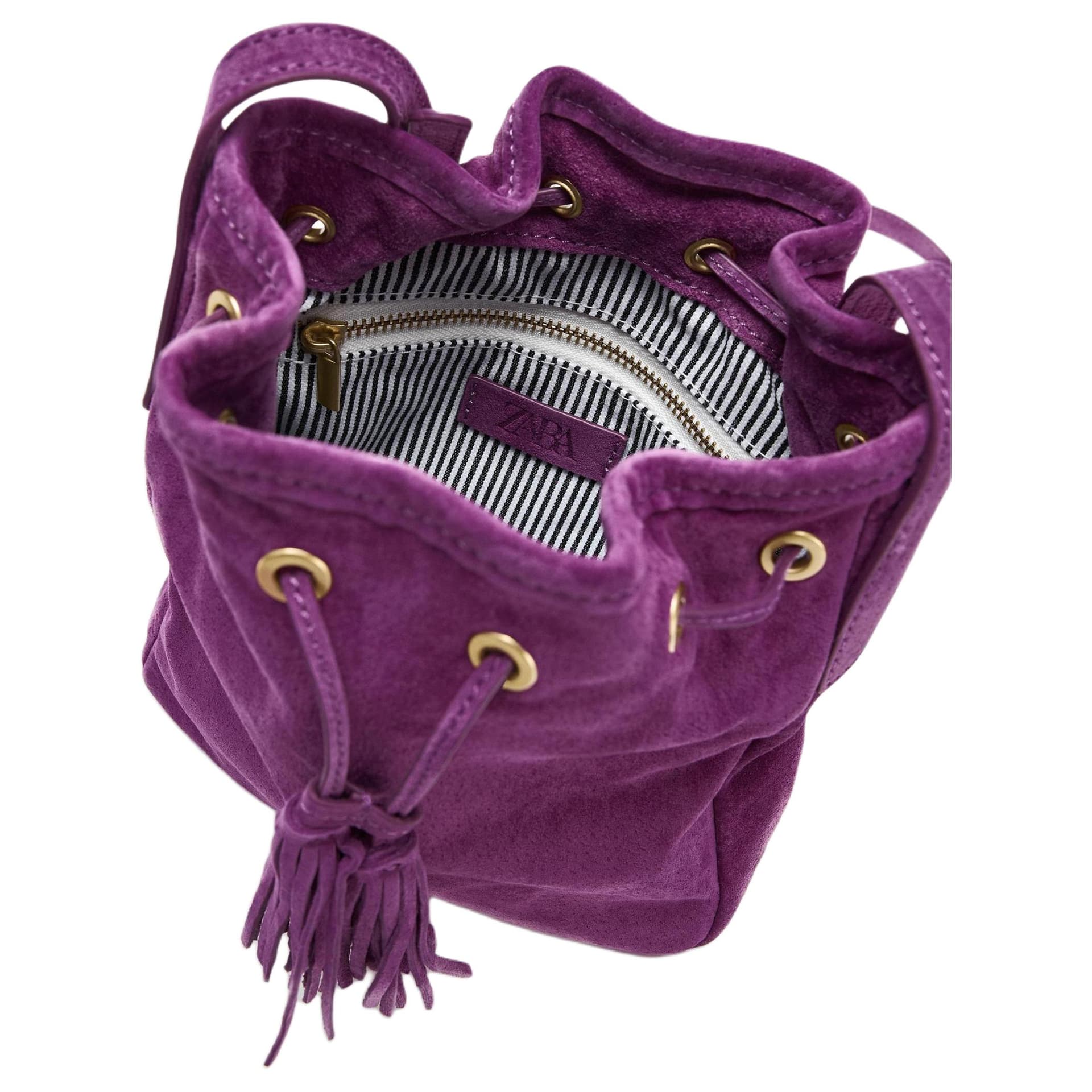 Сумка через плечо ZARA Crossbody Bag Dark Purple Women's - изображение 2