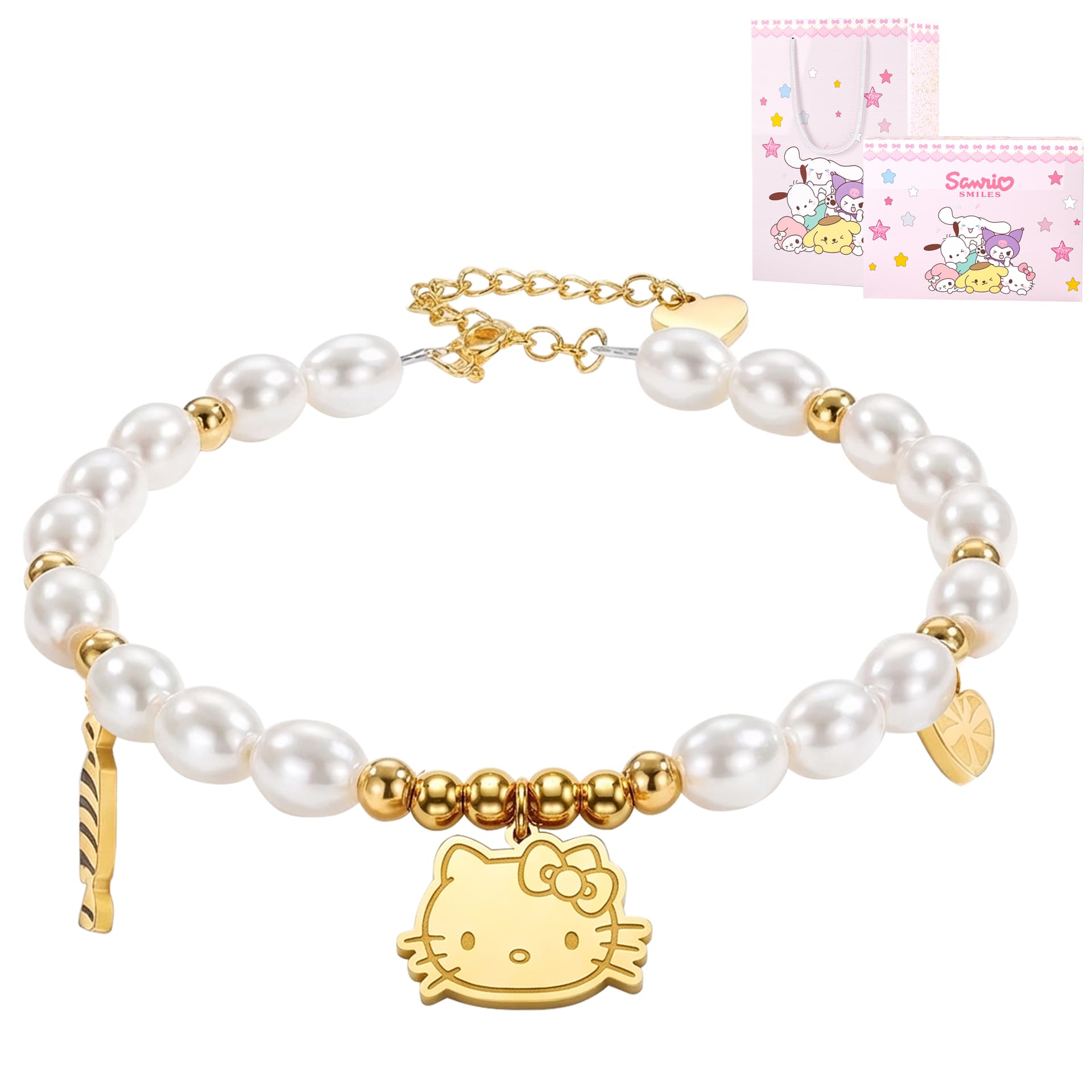 Браслет Sanrio x Hello Kitty Браслеты из цирконового сплава Унисекс - изображение 1