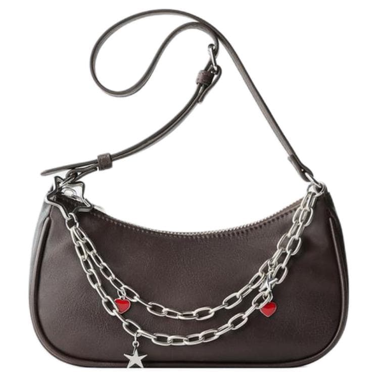 Сумка через плечо ZARA Crossbody Bag Brown Women's - изображение 1