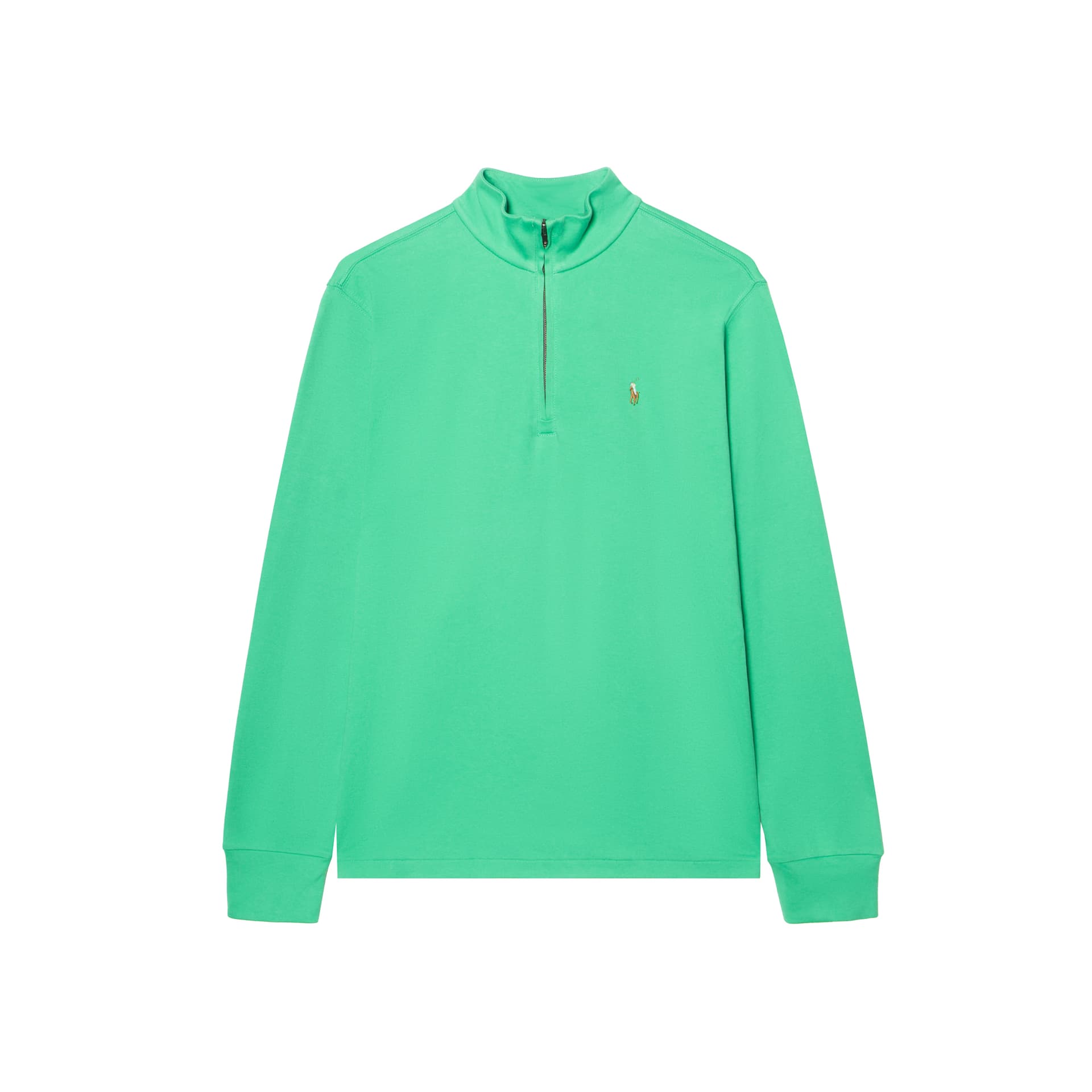 Polo Ralph Lauren Поло с вышитым логотипом, полузастежка, воротник-стойка, длинный рукав, детский - изображение 1