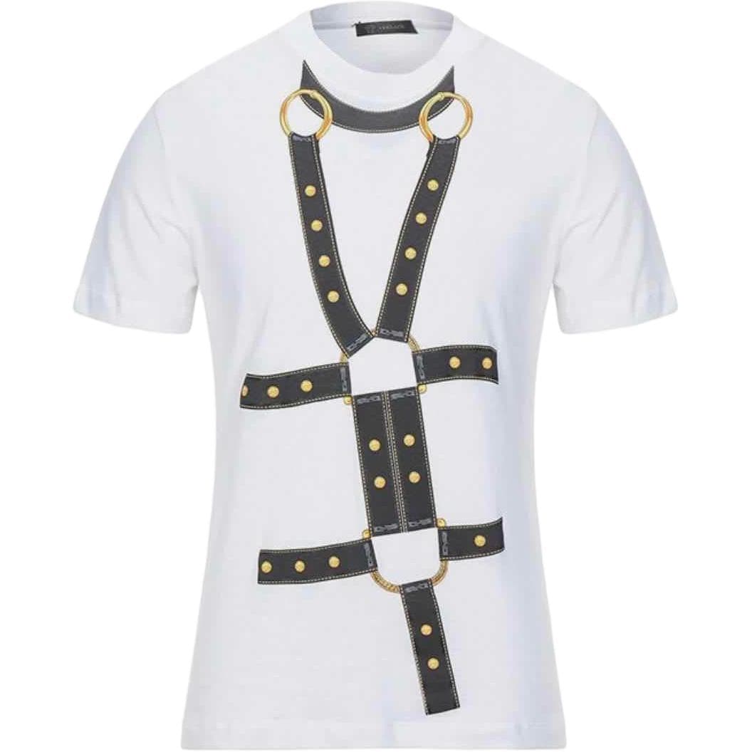 Футболка VERSACE Белые Мужские T-рубашки - изображение 1
