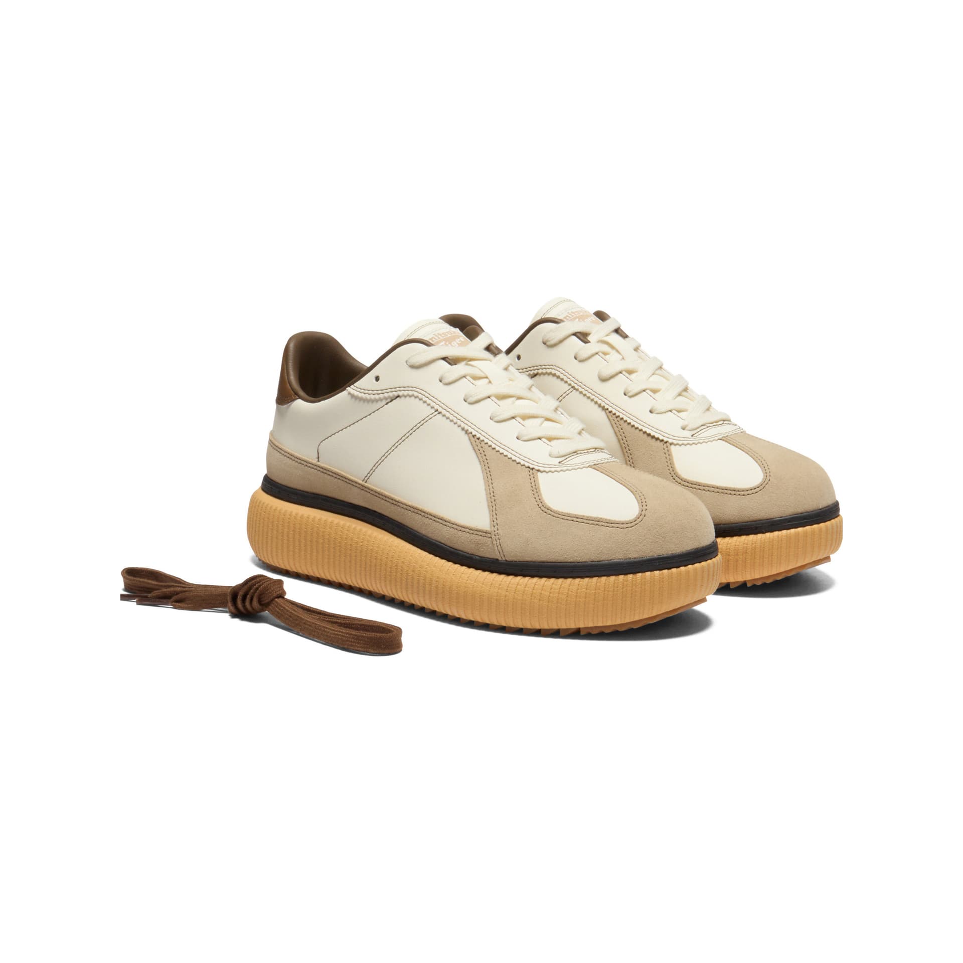 Кроссовки Onitsuka Tiger Delecity Повседневная обувь Low Топ Бежево-желтый Песок Унисекс - изображение 3
