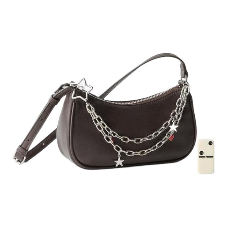 Сумка через плечо ZARA Crossbody Bag Brown Women's - изображение 5