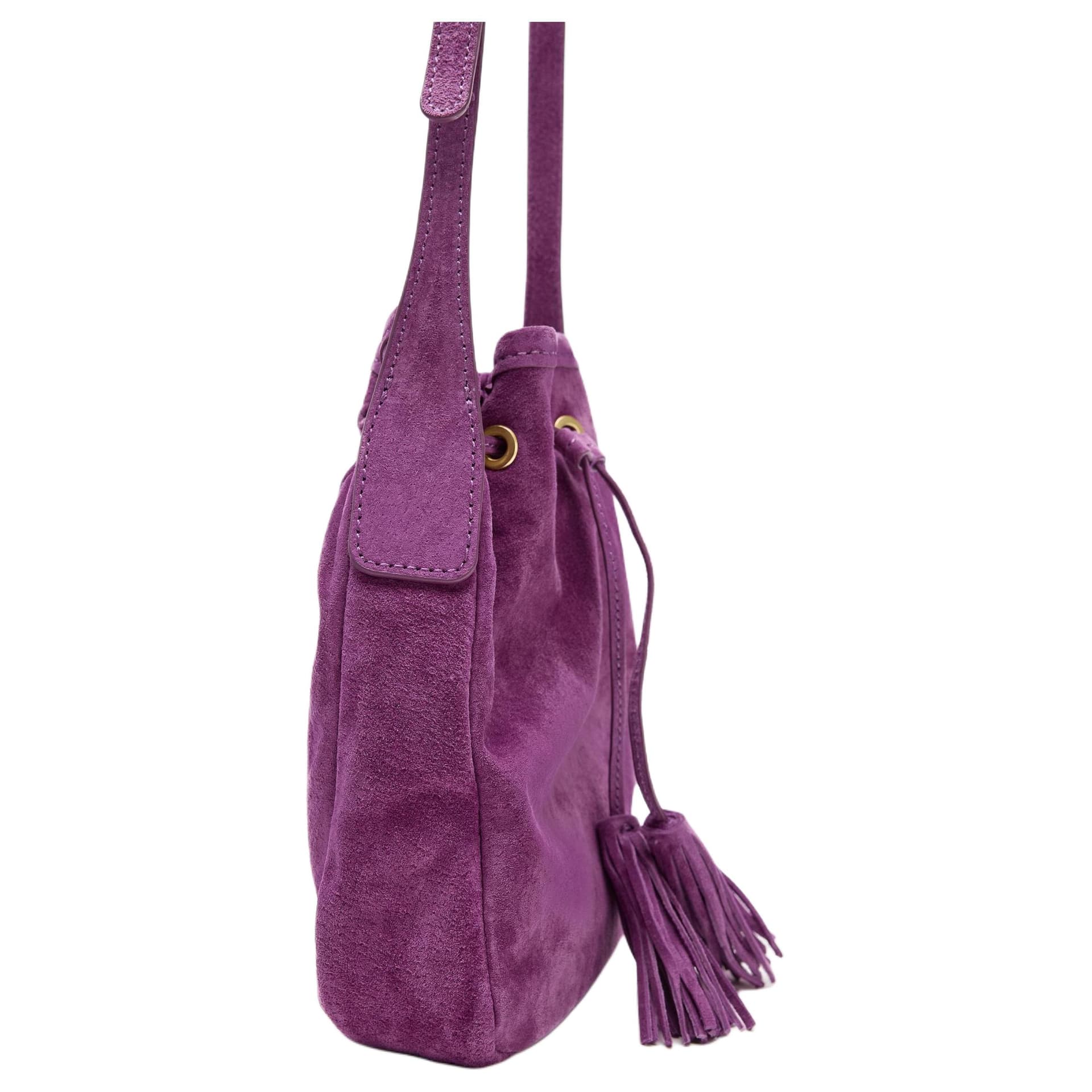 Сумка через плечо ZARA Crossbody Bag Dark Purple Women's - изображение 4