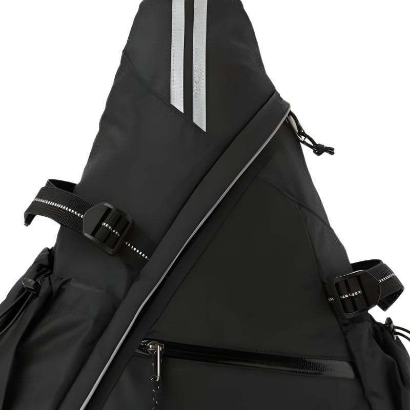 Нагрудная сумка NERDY Adjustable Strap Nylon Shoulder Bag Black - изображение 4
