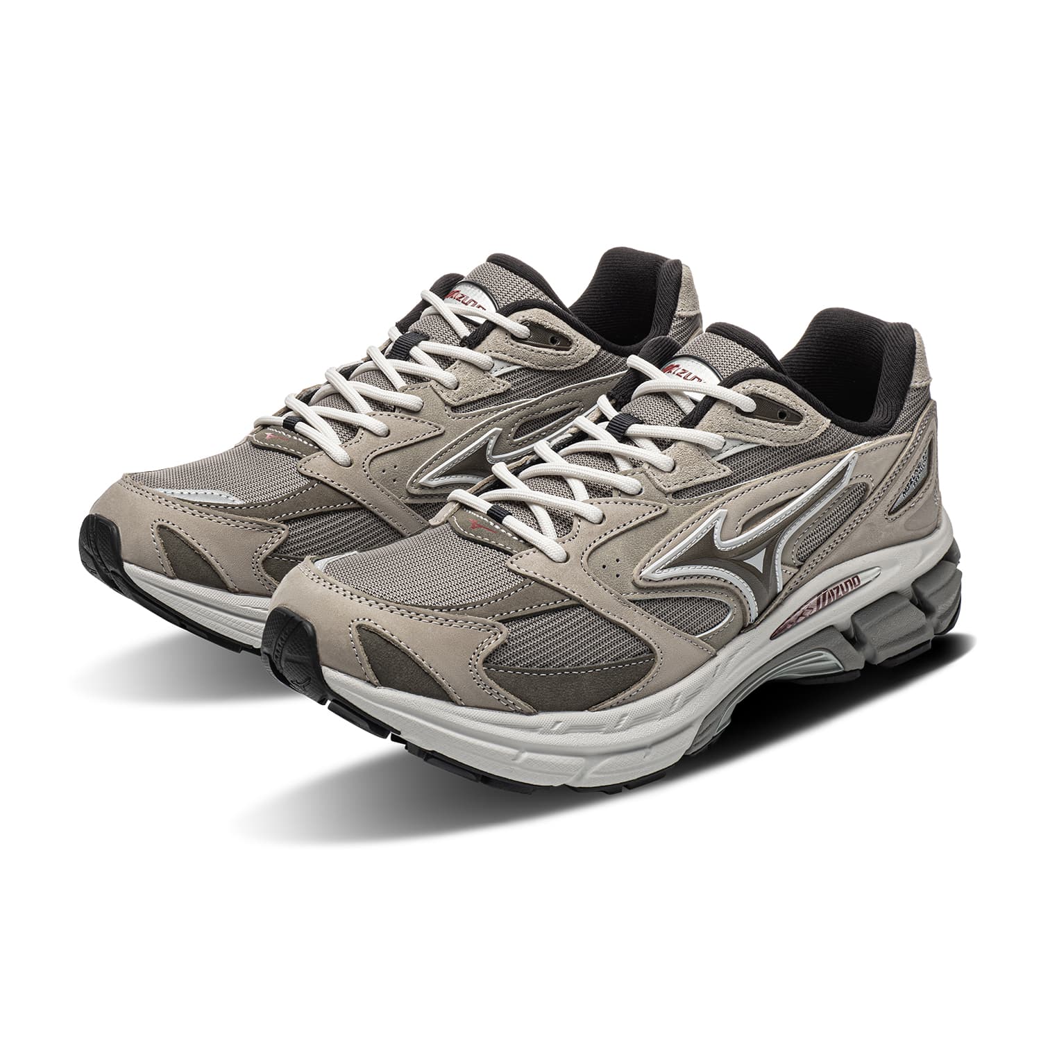 Кроссовки для бега Mizuno LG Premium Беговые кроссовки Low Топ Серый Оливково-зеленый Песок Никель Унисекс - изображение 4