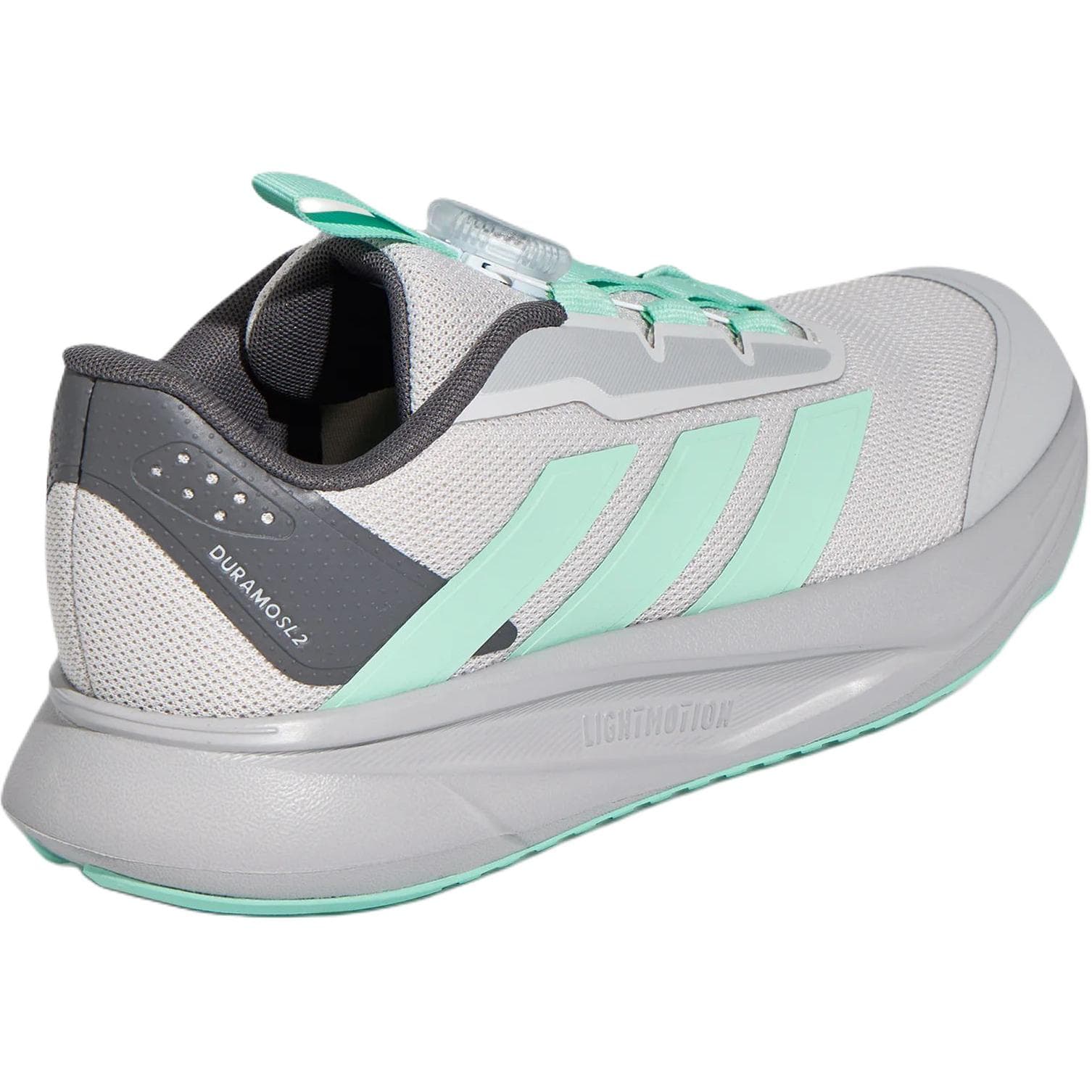 Кроссовки Adidas DURAMO SL 2,0 Детские беговые кроссовки Низкий Топ Светло-серый Прозрачный Мятно-зеленый Серый Kids - изображение 4