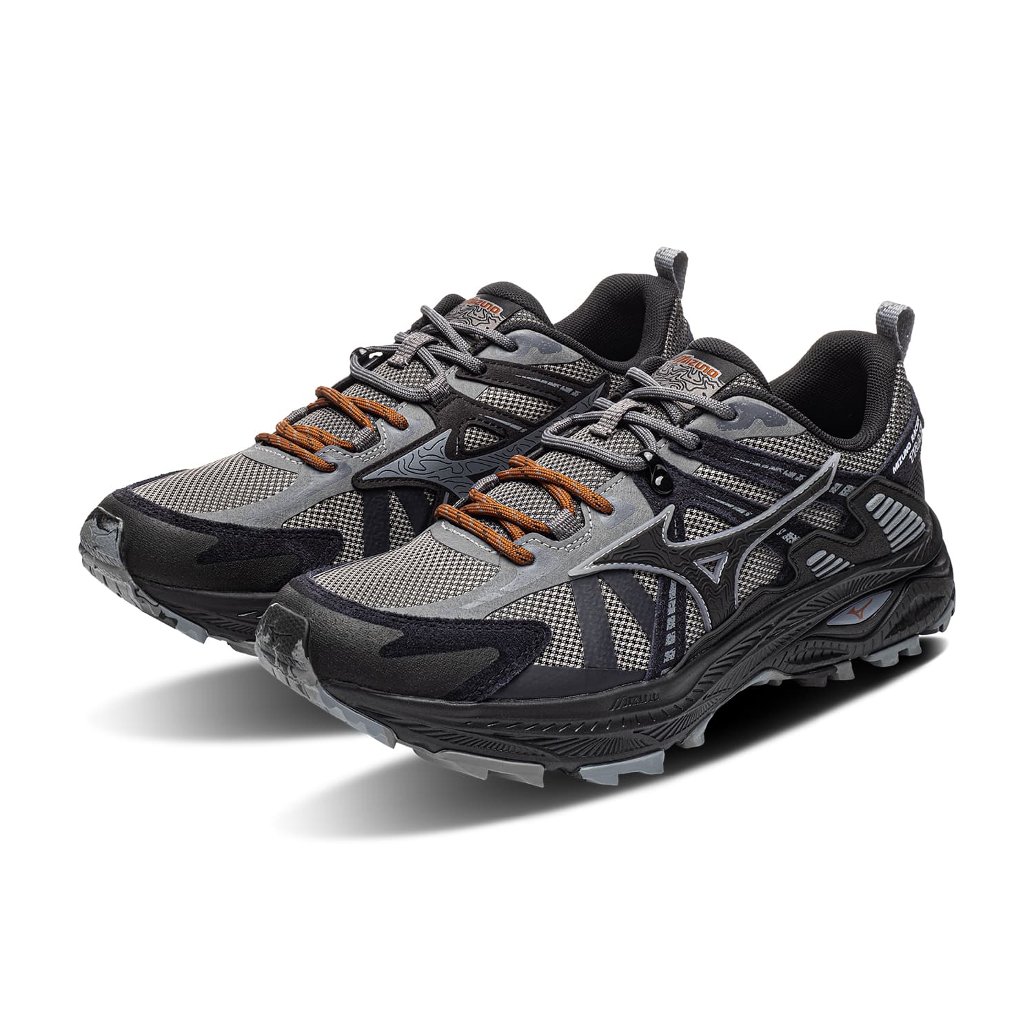 Кроссовки для бега Mizuno Racer Trail Беговые кроссовки Low Топ Темно-серый Черный Унисекс - изображение 4