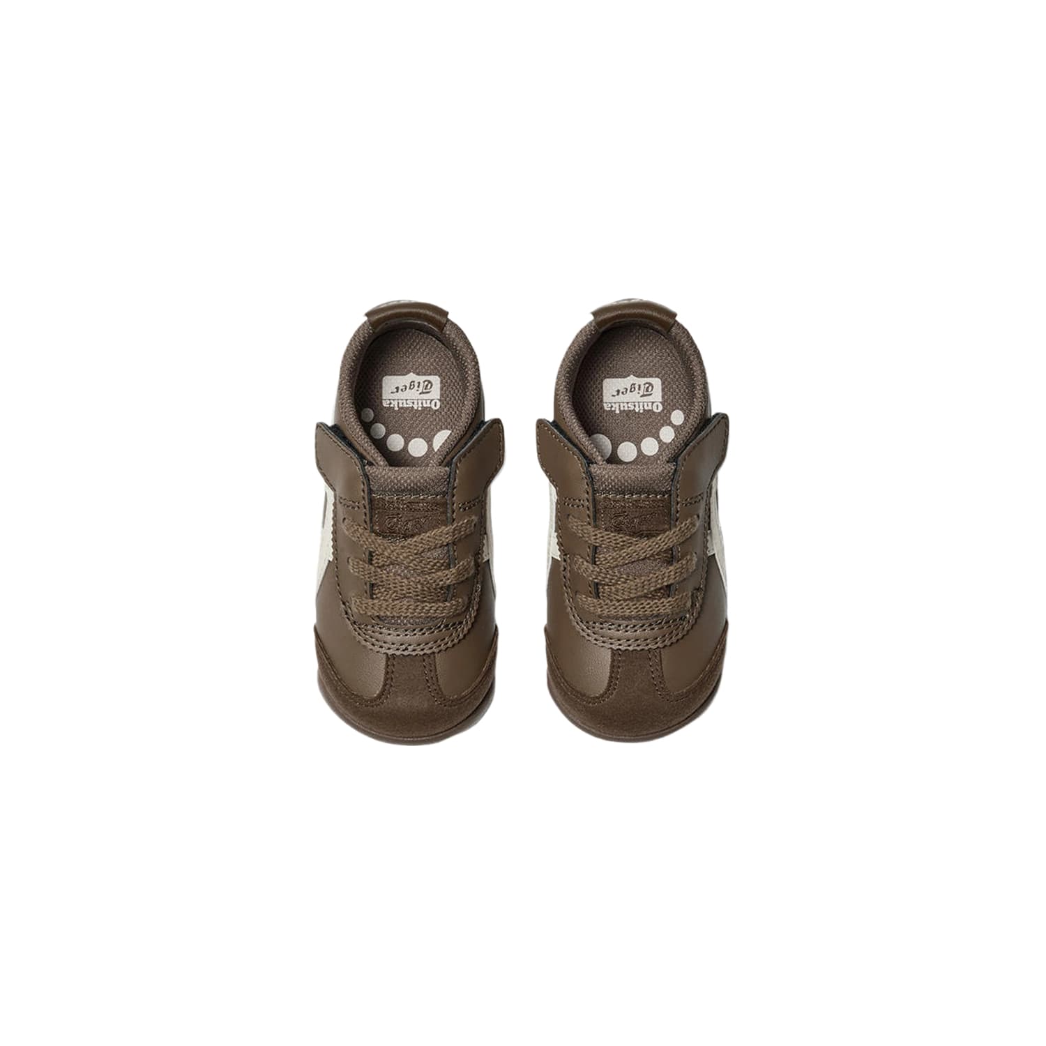 Кроссовки Onitsuka Tiger MEXICO 66 Детская повседневная обувь Низкий Топ Темно-коричневый Малыш - изображение 4