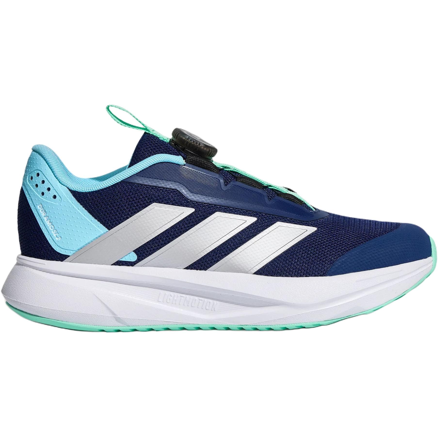 Кроссовки Adidas DURAMO SL 2,0 Детские беговые кроссовки Низкий Топ Темно-синий Темно-серебряный Металл Белый Kids - изображение 2