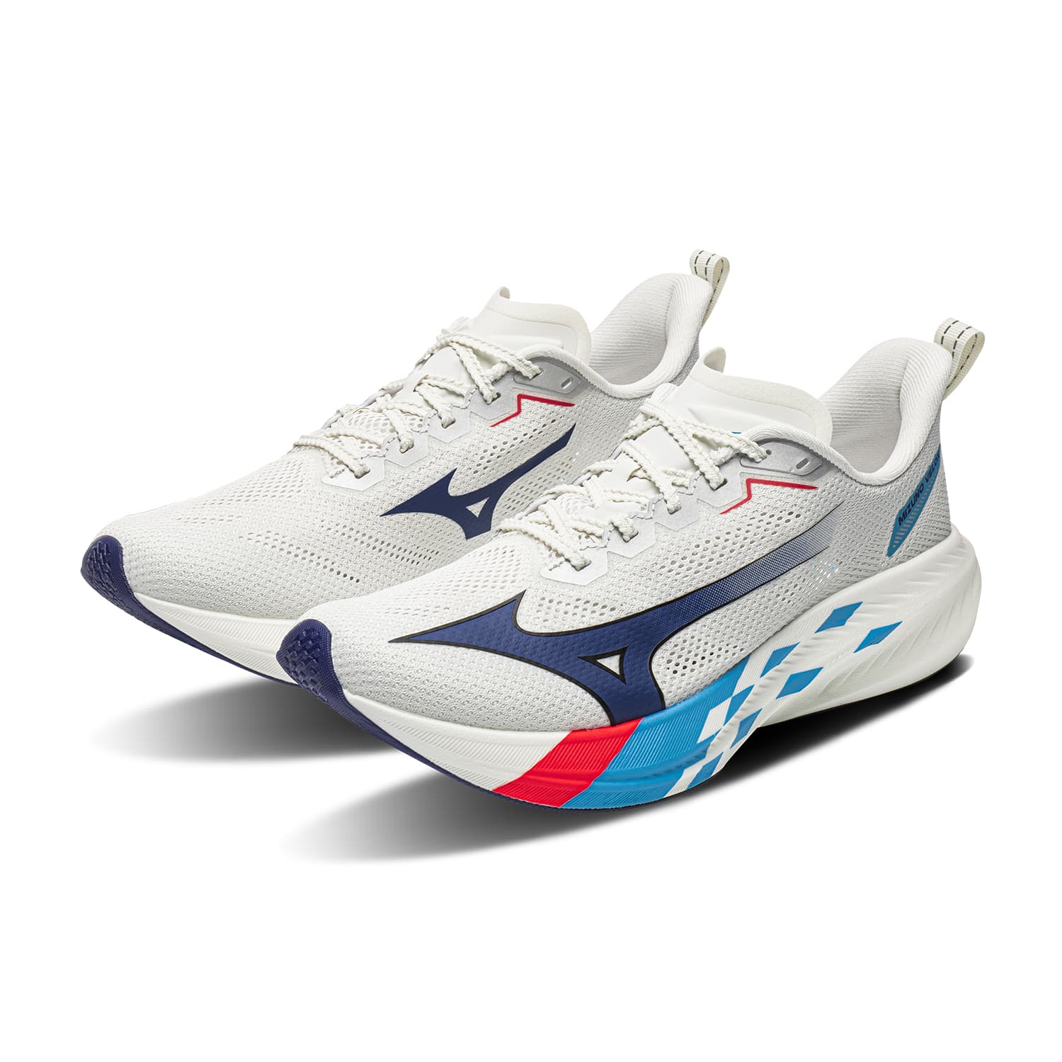 Кроссовки для бега Mizuno Velox Беговые кроссовки Low Топ Белый известняк Один Синий Унисекс - изображение 4