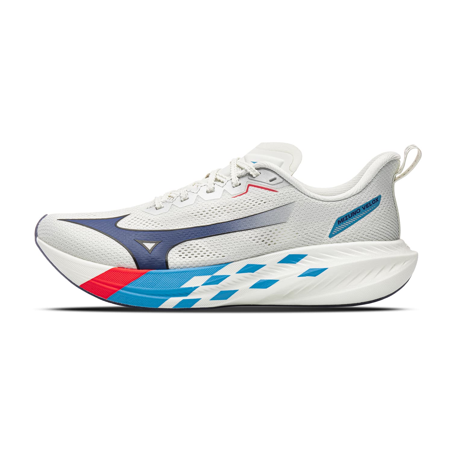 Кроссовки для бега Mizuno Velox Беговые кроссовки Low Топ Белый известняк Один Синий Унисекс - изображение 1