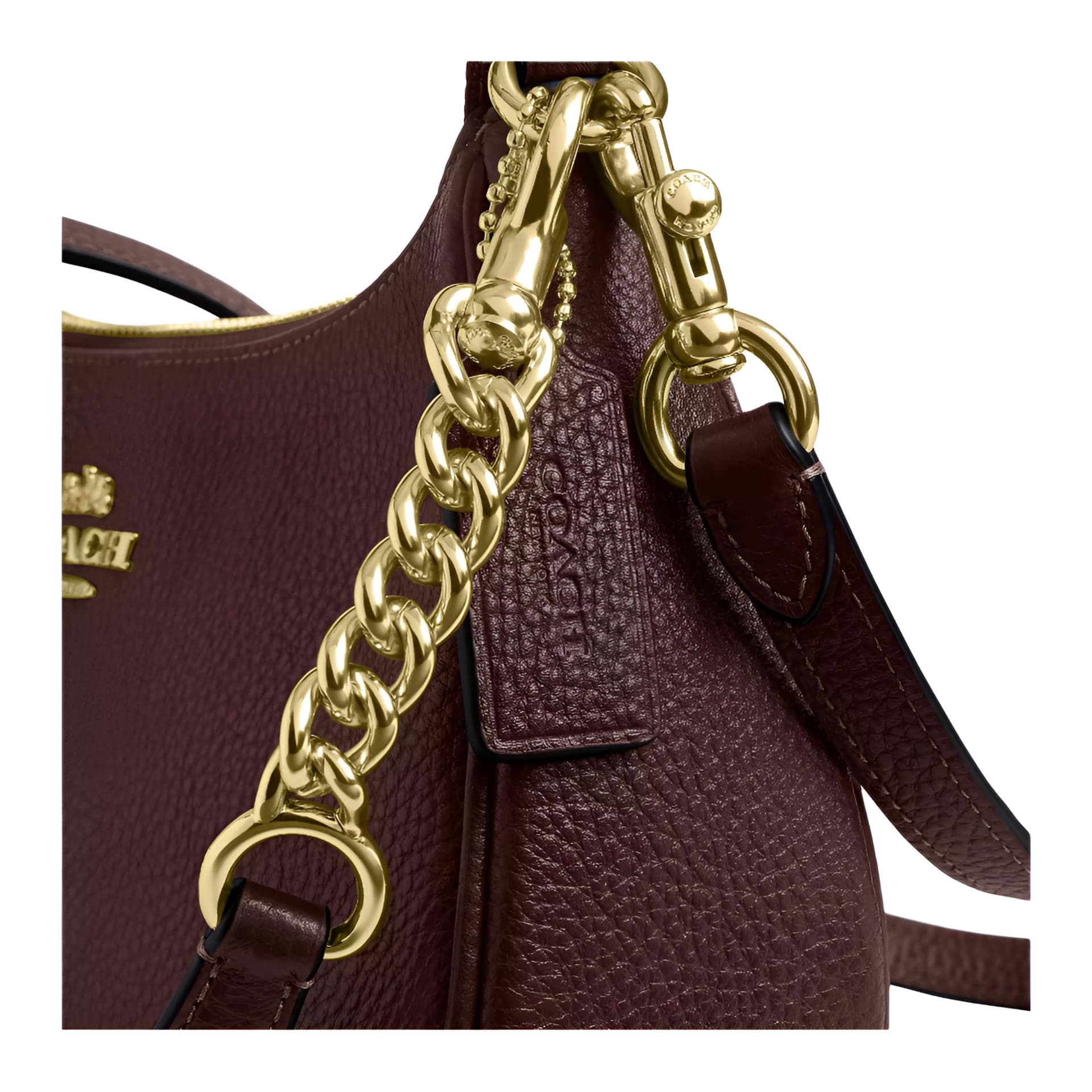 Мини-сумка COACH Teri Пескоструйная кожа Сумка через плечо Средняя Женская Коричневая - изображение 7