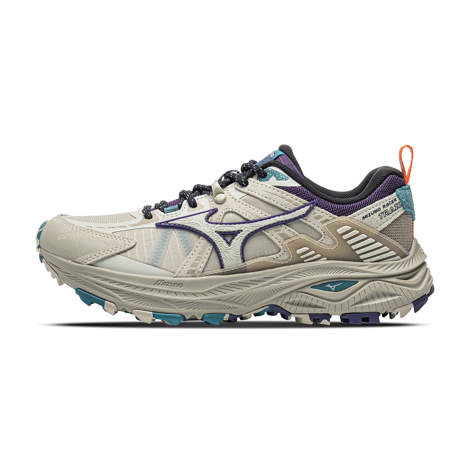 Кроссовки для бега Кроссовки для бега Mizuno Racer Trail Low Top Абрикос Виноградный фиолетовый Серебристо-зеленый Унисекс - изображение 1