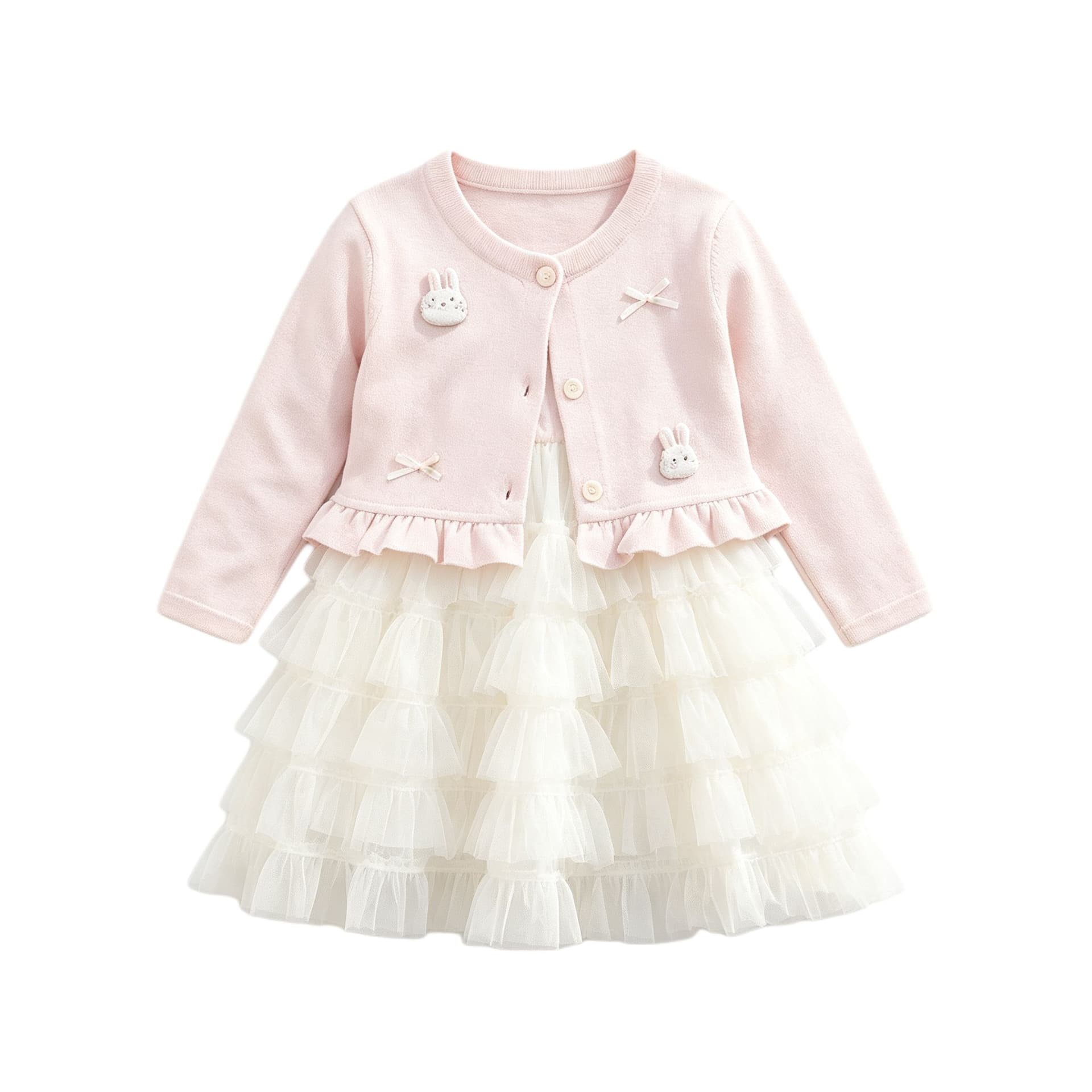 PIERRE CARDIN Розовый Двухкомпонентный Набор Волшебных Цветов Kids Комплекты с Юбкой - изображение 1