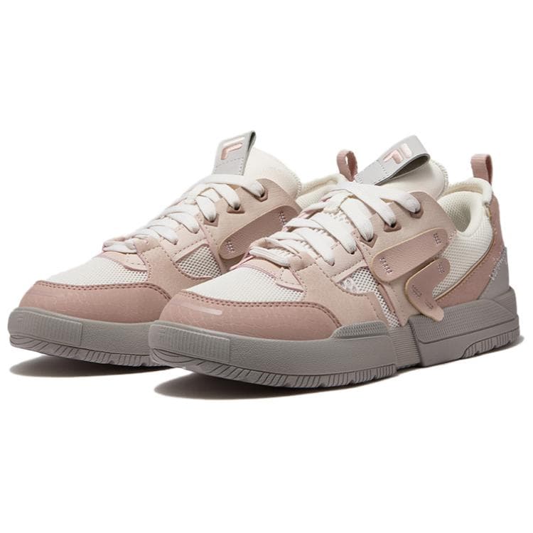 Кроссовки FILA FUSION GEOMETRY Geometric Shoe Skate Shoes Low Top Молочно-белый Светло-розовый Женские - изображение 3