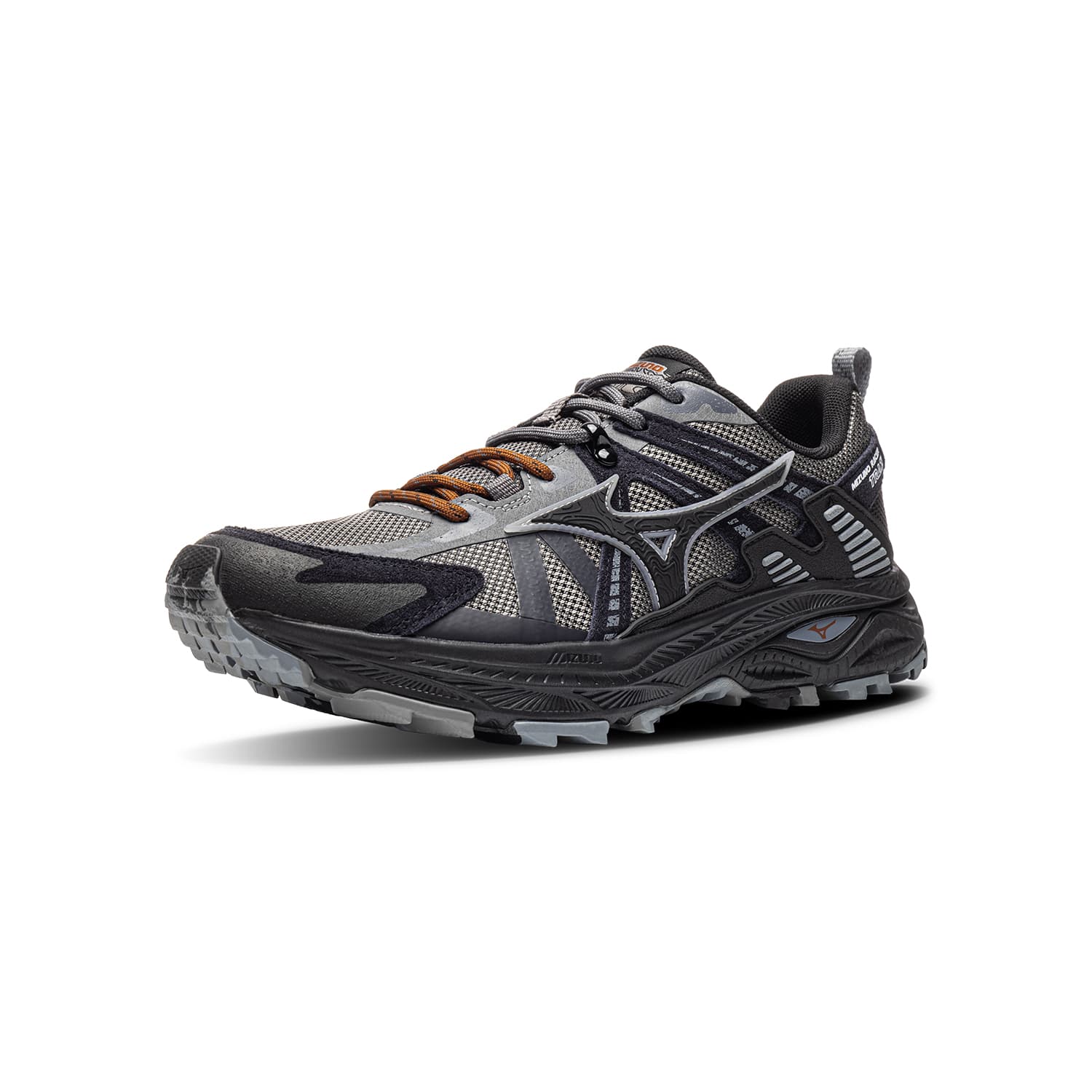 Кроссовки для бега Mizuno Racer Trail Беговые кроссовки Low Топ Темно-серый Черный Унисекс - изображение 2