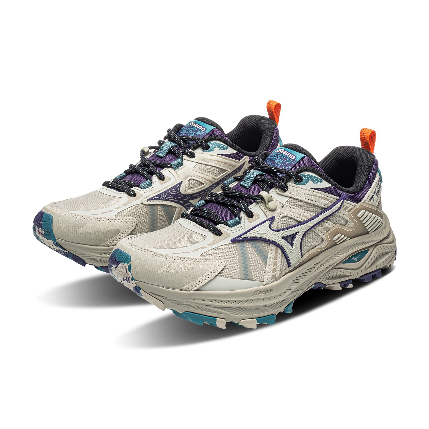 Кроссовки для бега Кроссовки для бега Mizuno Racer Trail Low Top Абрикос Виноградный фиолетовый Серебристо-зеленый Унисекс - изображение 4