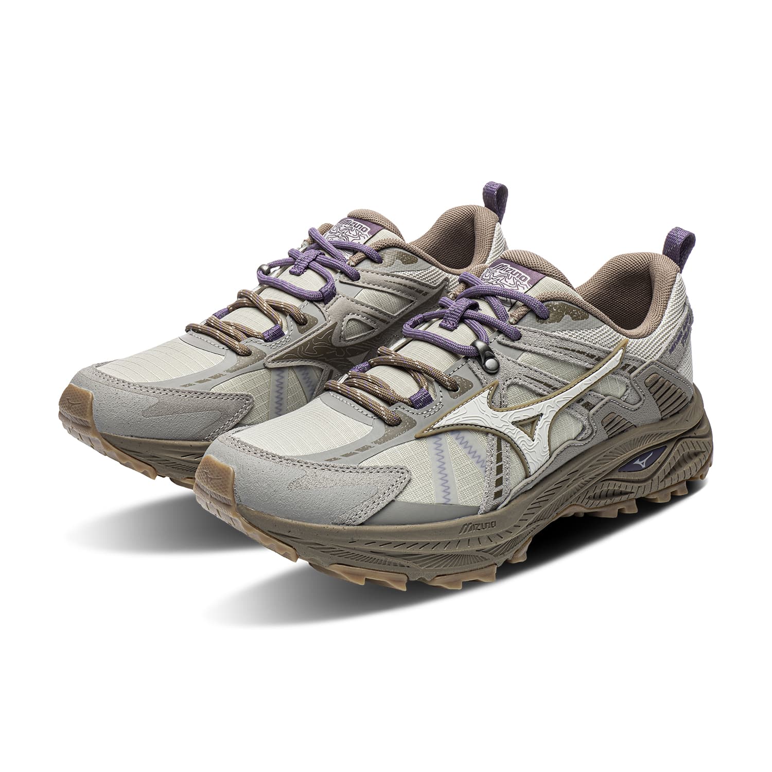 Кроссовки для бега Mizuno Racer Trail Беговые кроссовки Низкий Топ Пеликан Серый Унисекс - изображение 4