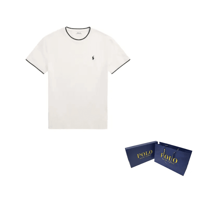 Футболка Polo Ralph Lauren T-Рубашка Классическая Версия Мужская Белая - изображение 7