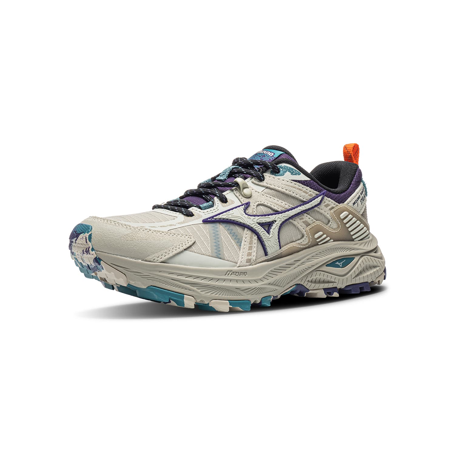 Кроссовки для бега Кроссовки для бега Mizuno Racer Trail Low Top Абрикос Виноградный фиолетовый Серебристо-зеленый Унисекс - изображение 2