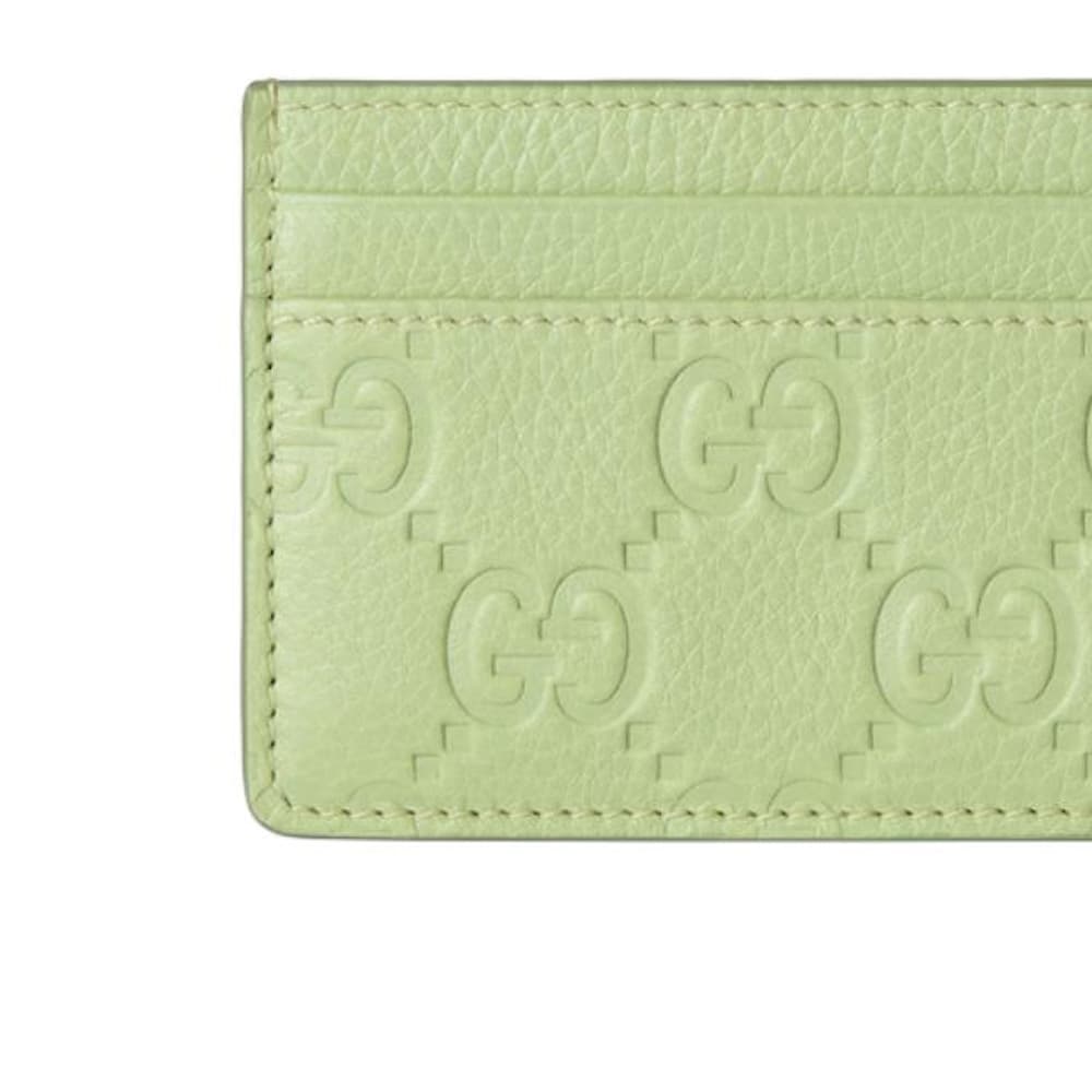 Картхолдер Gucci Зернёная кожа Визитницы Женские Зелёный - изображение 5