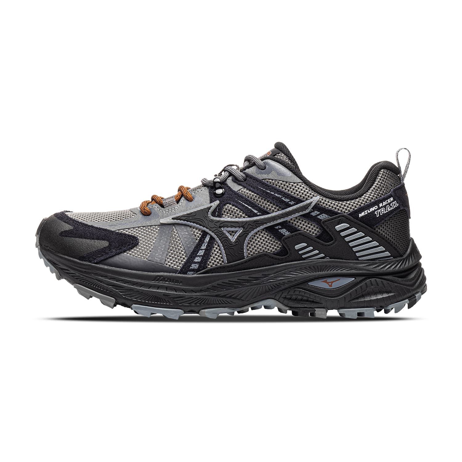 Кроссовки для бега Mizuno Racer Trail Беговые кроссовки Low Топ Темно-серый Черный Унисекс - изображение 1