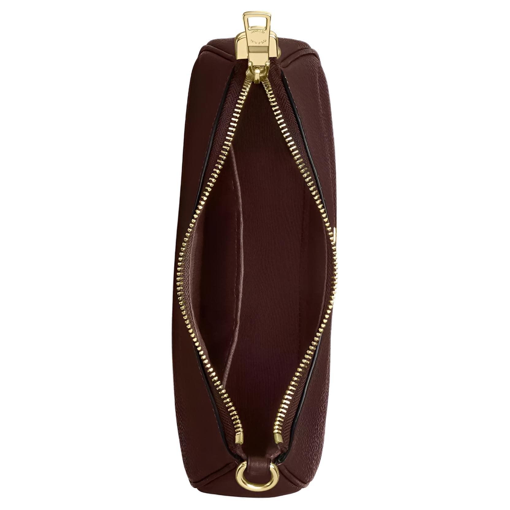 Мини-сумка COACH Teri Пескоструйная кожа Сумка через плечо Средняя Женская Коричневая - изображение 5