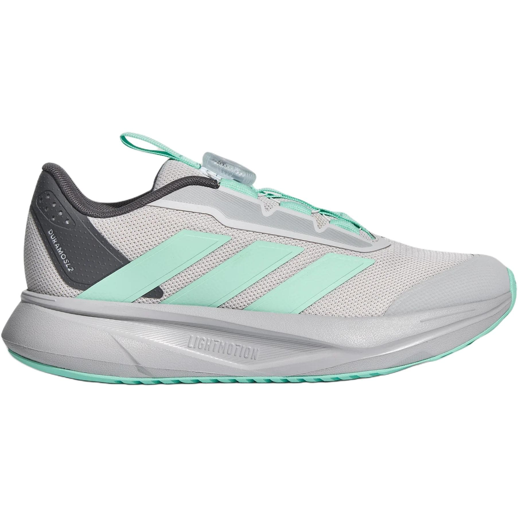 Кроссовки Adidas DURAMO SL 2,0 Детские беговые кроссовки Низкий Топ Светло-серый Прозрачный Мятно-зеленый Серый Kids - изображение 2