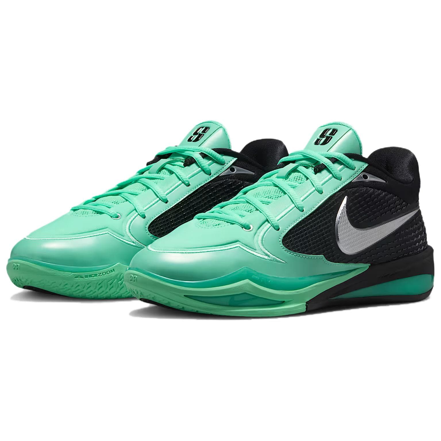 Кроссовки для баскетбола Nike Sabrina 4 Баскетбольные кроссовки Low Топ Черный Зеленый Унисекс - изображение 3