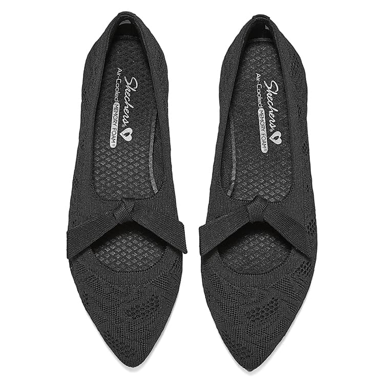 Тапочки Skechers CLEO POINT Женские повседневные туфли Женские Черный - изображение 3