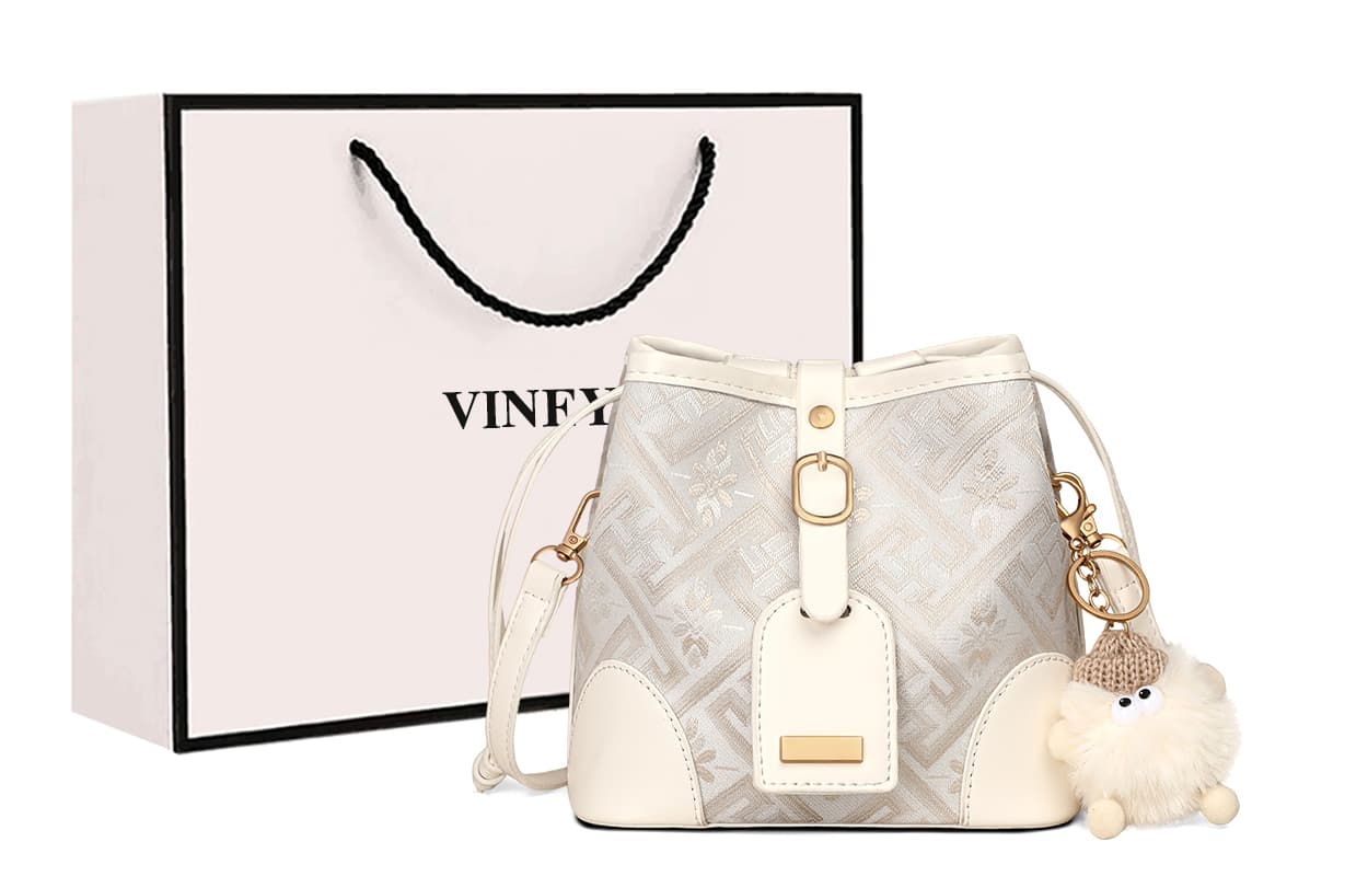 Сумка через плечо VINEY Crossbody сумка Ecru (Брелок включен) Женская - изображение 2