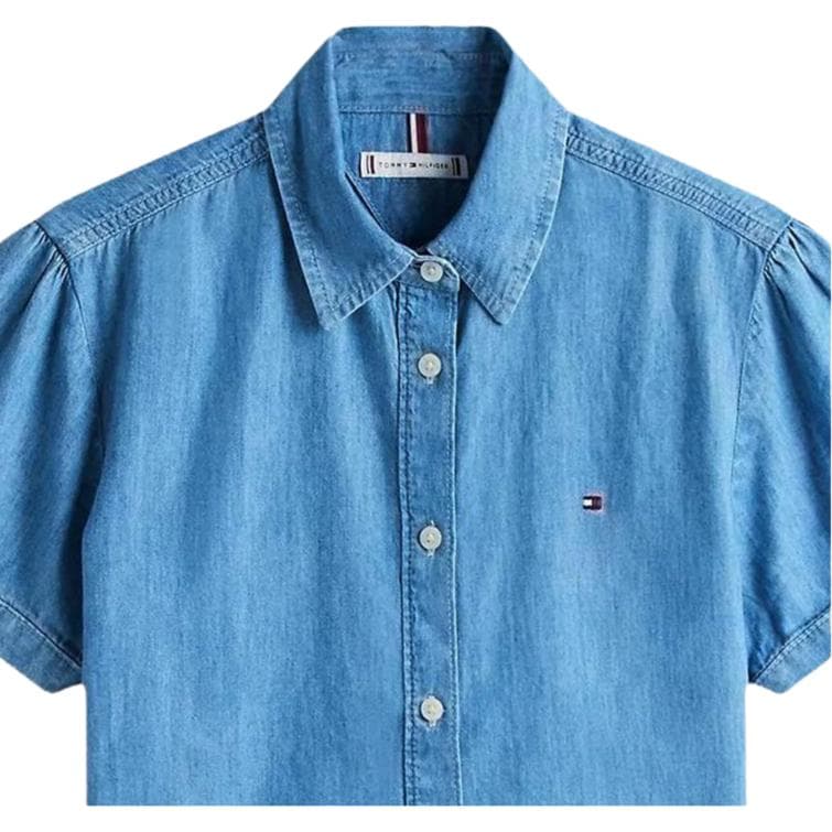Блузка Tommy Hilfiger Джинсовый Синий Женская Рубашка - изображение 2